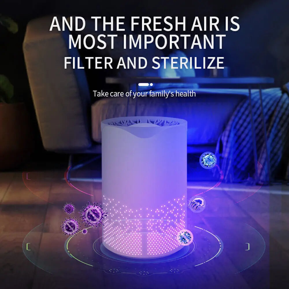 Home Air Purifier for Large Rooms | Medical-Grade HEPA Filter | Odor & Pet Dander Removal | Quiet USB Air Cleaner