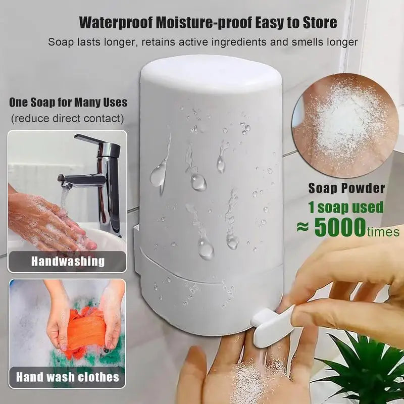 Wall-Mounted Soap Grinder Refillable Bar Soap Dispenser Compact Soap Crusher for Bathroom & Kitchen