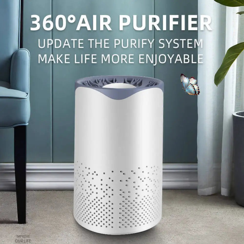 Home Air Purifier for Large Rooms | Medical-Grade HEPA Filter | Odor & Pet Dander Removal | Quiet USB Air Cleaner