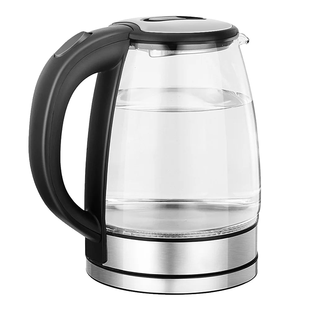 1.8L Electric Glass Kettle | Fast Boil Tea Kettle | Auto Shut-Off & Blue LED | 220V Stainless Steel Water Boiler