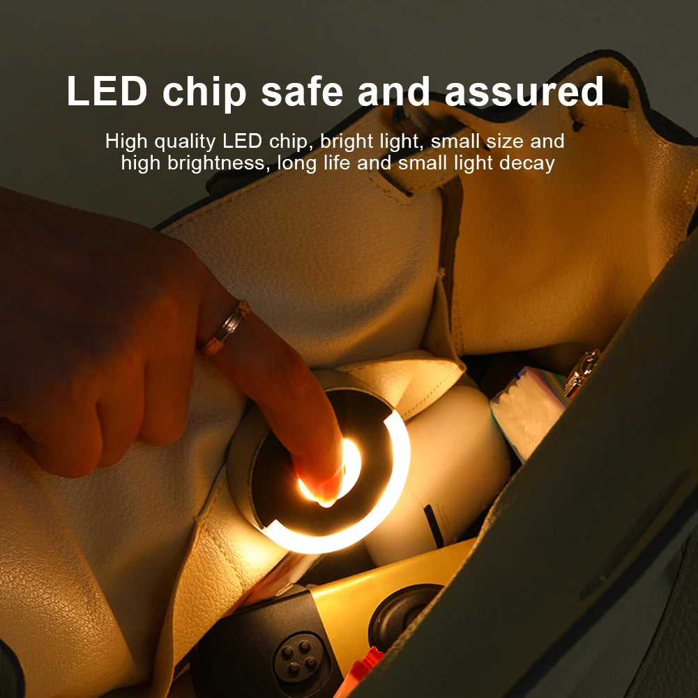 Handbag Light with Automatic Sensor | Rechargeable LED Purse Light | Touch-Control Clip-On Bag Lamp