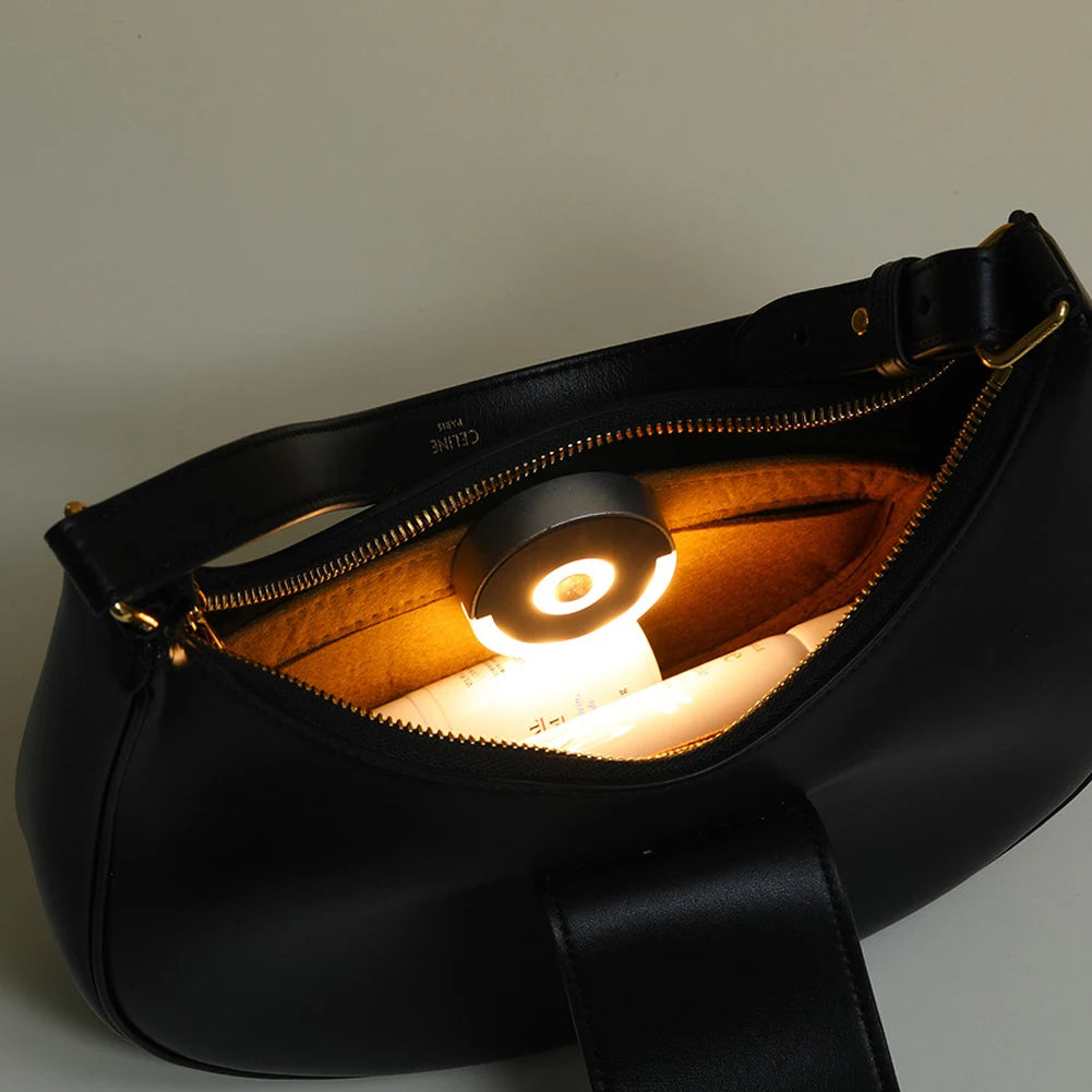 Handbag Light with Automatic Sensor | Rechargeable LED Purse Light | Touch-Control Clip-On Bag Lamp