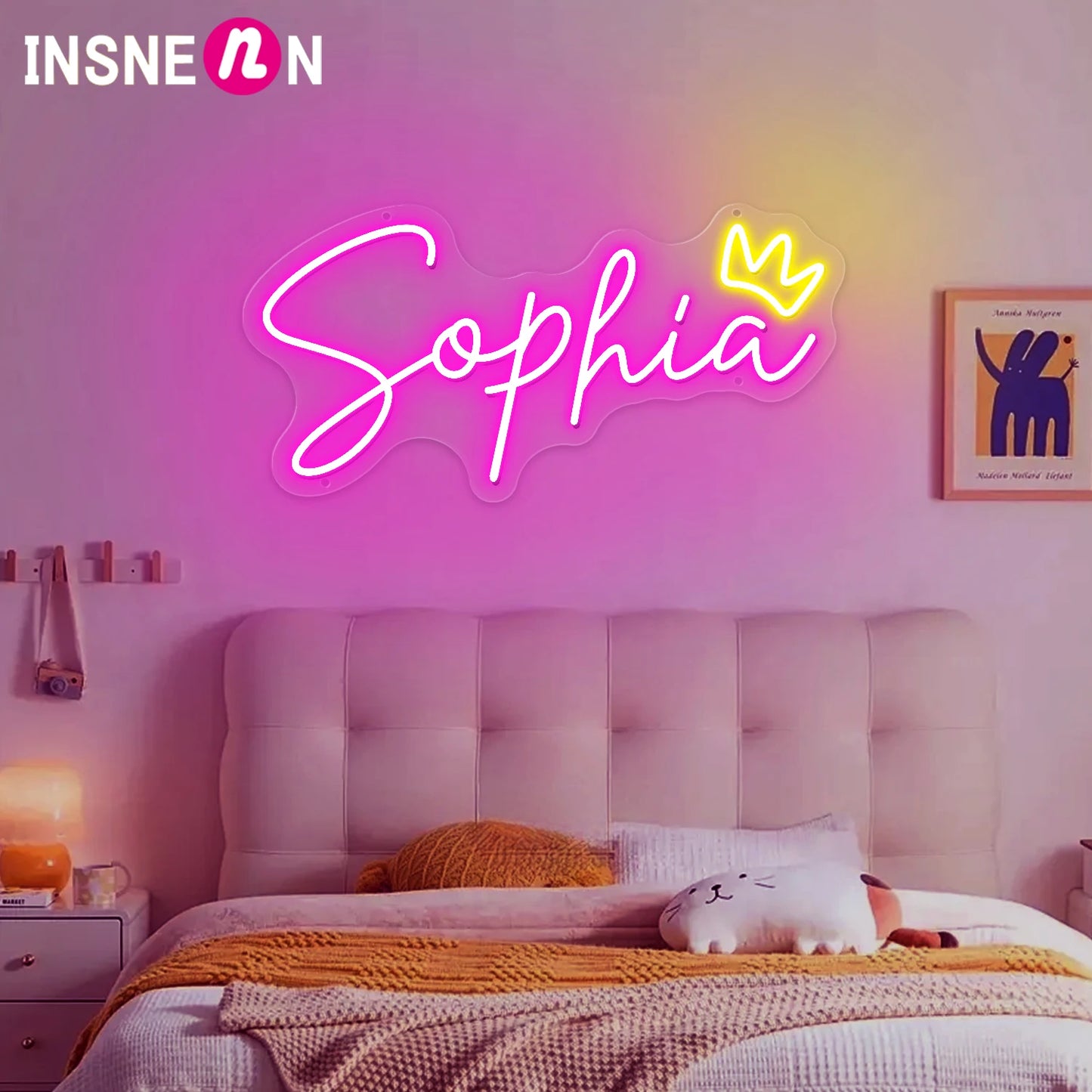 Custom LED Neon Name Sign with Crown – Personalized Light-Up Wall Decor | Fast 2-Week Delivery! ✨👑